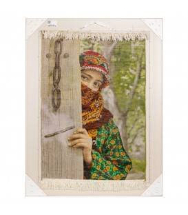 Tableau tapis persan Tabriz fait main Réf ID 903213