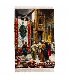 Tableau tapis persan Tabriz fait main Réf ID 903236