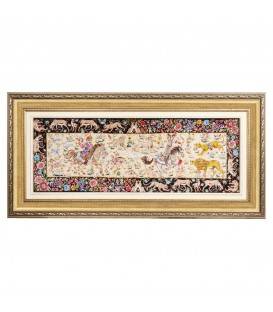Tableau tapis persan Qom fait main Réf ID 903246
