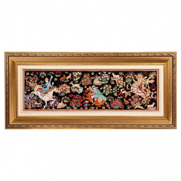 Tableau tapis persan Qom fait main Réf ID 903270