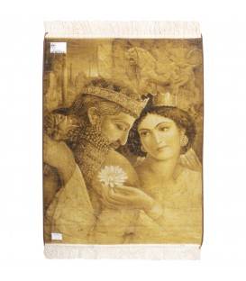 Tableau tapis persan Tabriz fait main Réf ID 903291