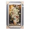 تابلو فرش دستباف گلهای بابونه با گلدان سفالی کد901444