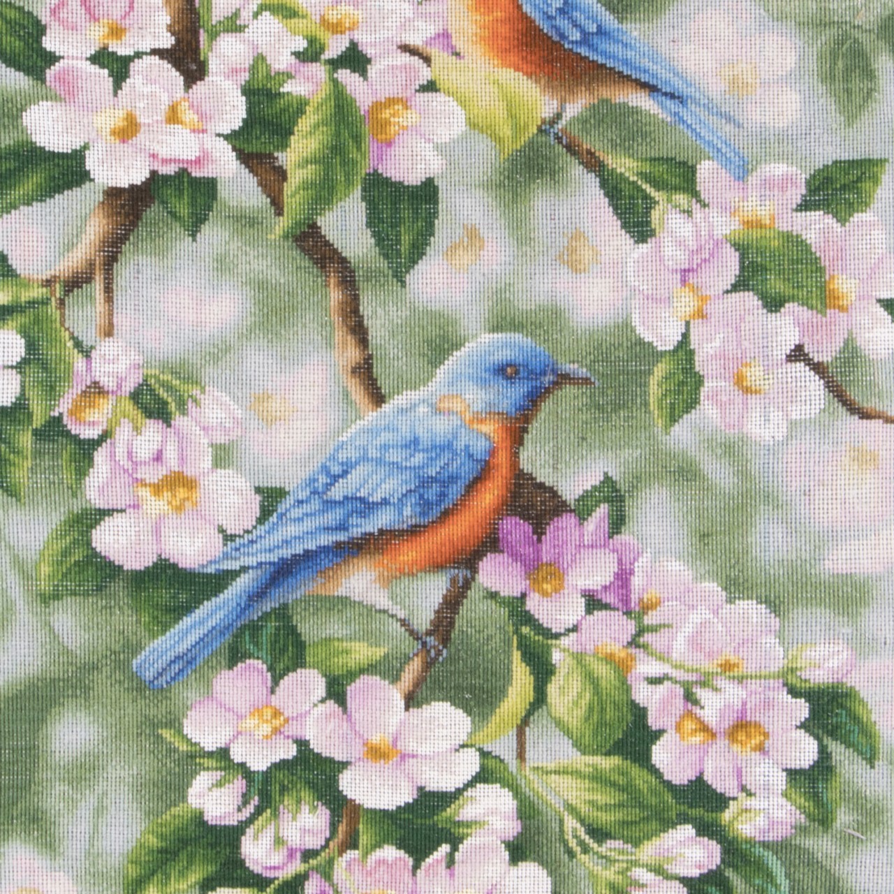 تابلو فرش دستباف دو پرنده و شکوفه بهاری کد 901456