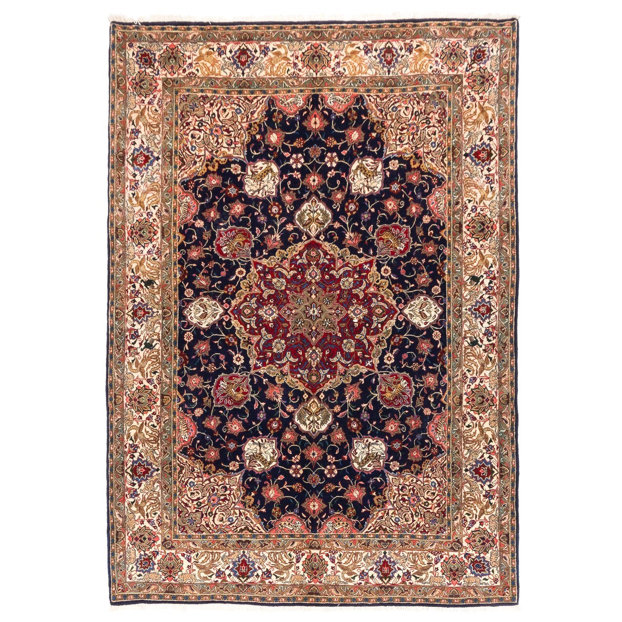 مشخصات، قیمت و خرید یک جفت فرش دستباف قدیمی هفت متری ساروق کد 166073