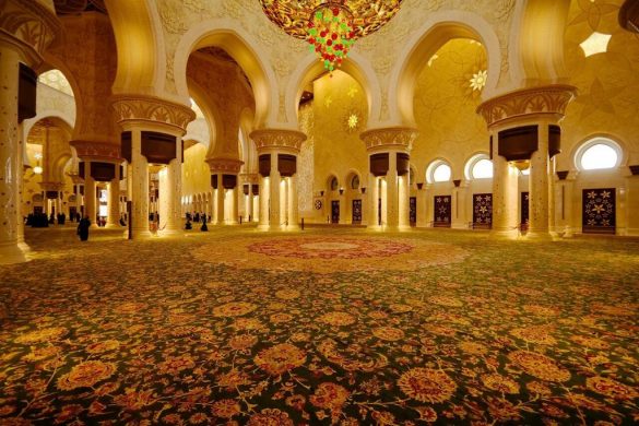 فرش ۶۰۰۰ متری مسجد شبخ زاید ابوظبی امارات