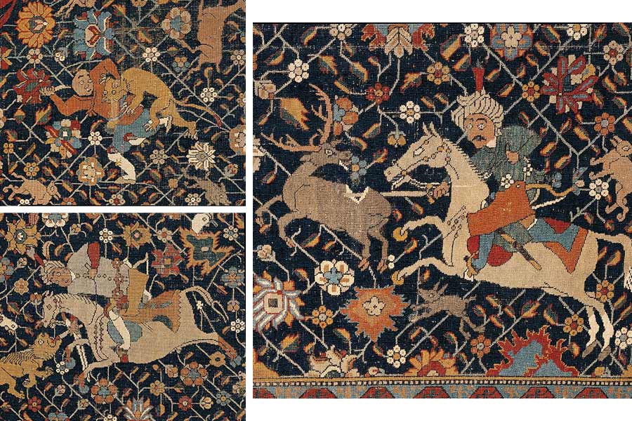 قالی شکارگاه غیاث الدین جامی